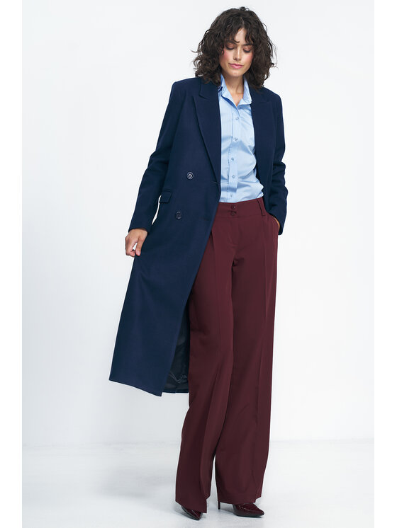 NIFE NIFE Płaszcz PL20 Granatowy Classic Fit