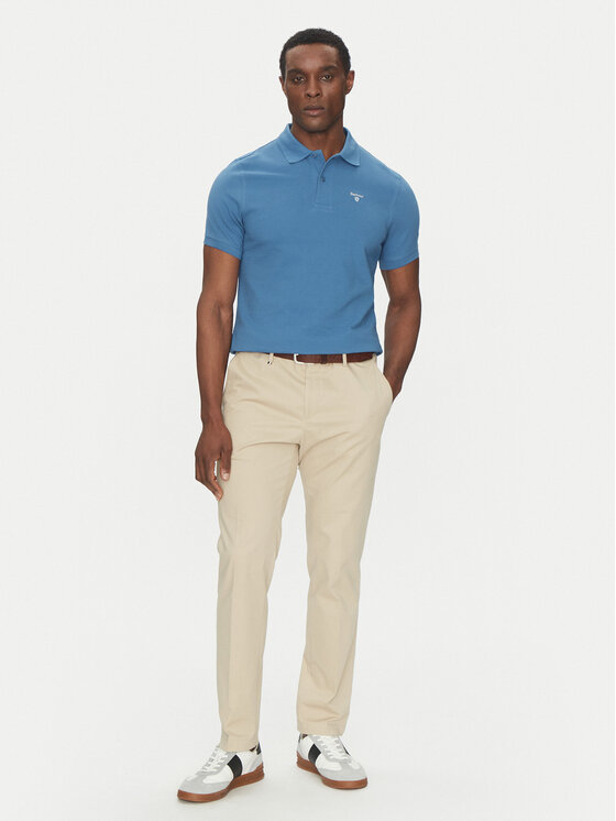 Barbour Barbour Polo Original Sports MML0358BU67 Niebieski Tailored Fit