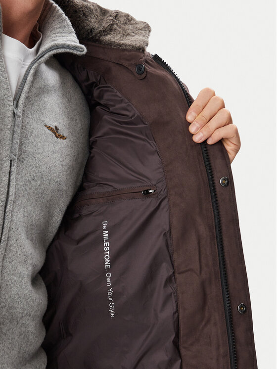 Milestone Milestone Winterjacke MSLukas 630372 11445 Dunkelbraun Regular Fit