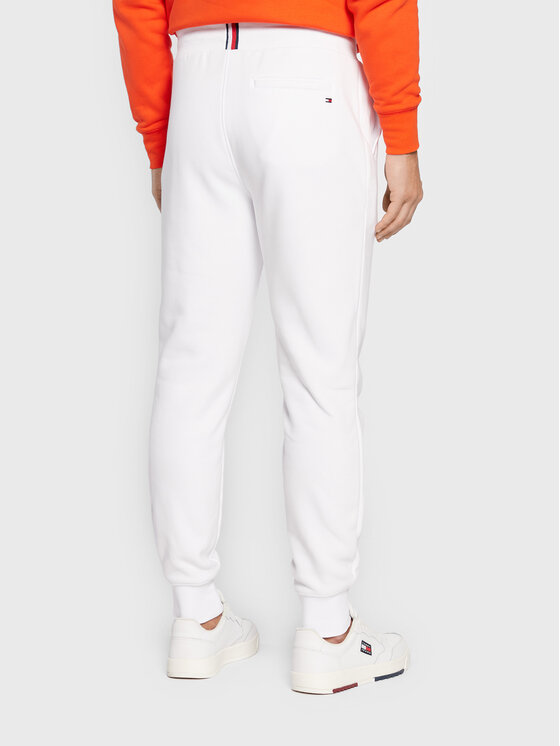 Tommy Hilfiger Tommy Hilfiger Spodnie dresowe Essential Monogram MW0MW28208 Biały Regular Fit