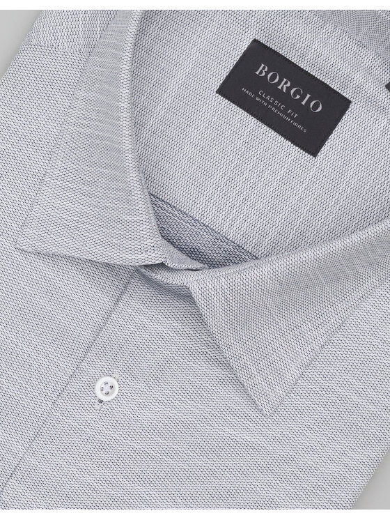 Borgio Borgio Koszula fabrizia 00545 Szary Classic Fit