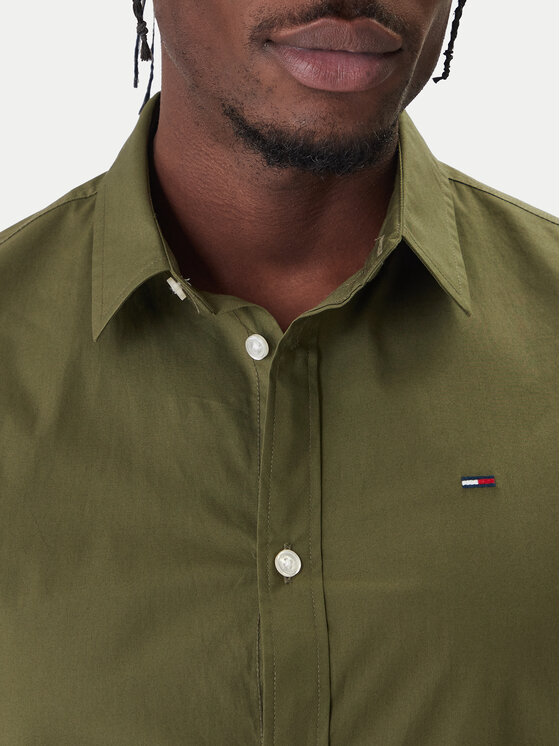 Tommy Jeans Tommy Jeans Särk Original DM0DM04405 Roheline Slim Fit