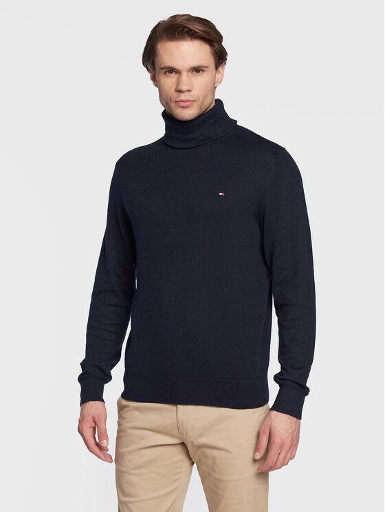 Férfi Garbó Tommy Hilfiger, Méret: M, Sötétkék, Pima MW0MW28048
