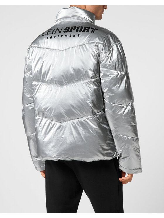 Plein Sport Plein Sport Kurtka puchowa 14213 Srebrny Regular Fit