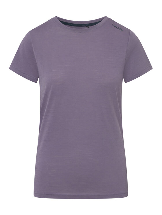 Viking Viking Koszulka techniczna T-shirt Salen Lady Merino Fioletowy Regular Fit