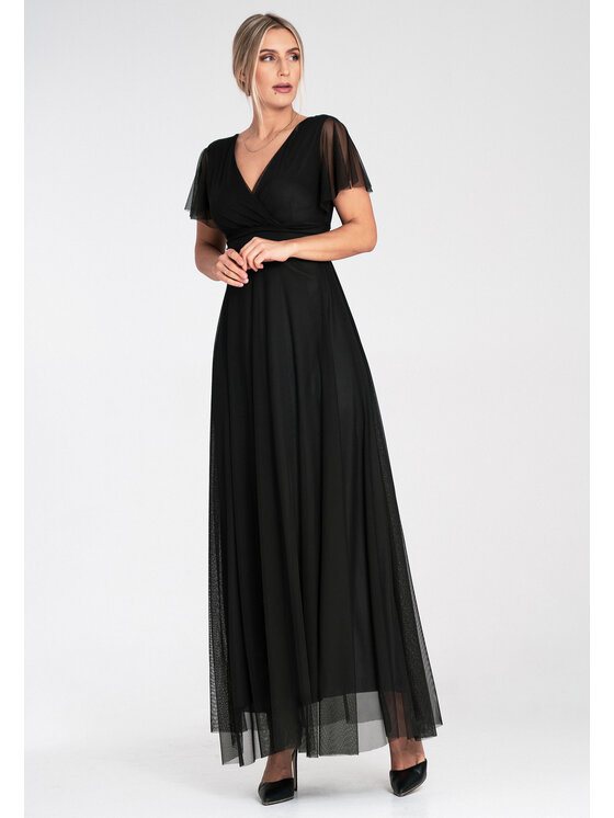 FIGL FIGL Večerné šaty M1103 Čierna Straight Fit