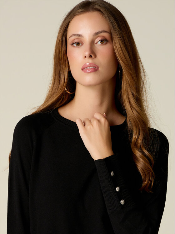 Oltre Oltre Maglione M304J005558N033 Nero Regular Fit