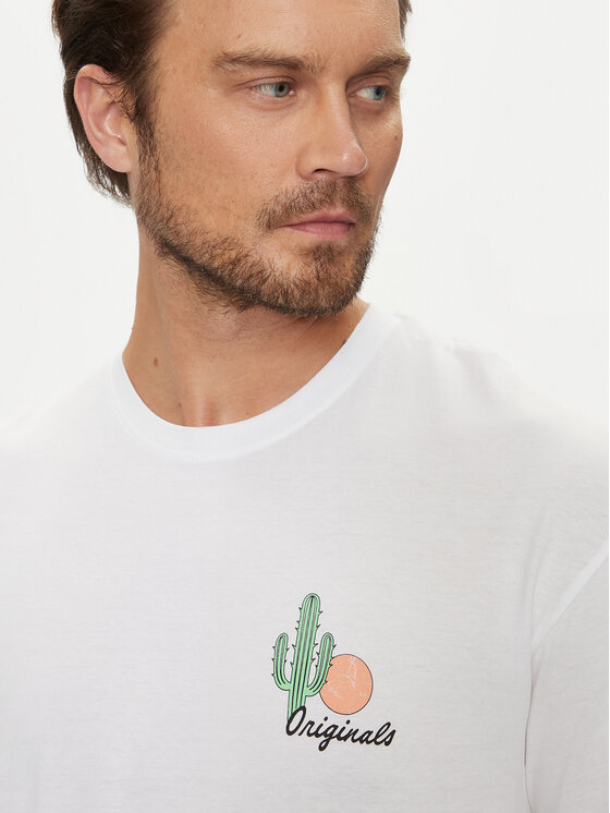 Jack & Jones Jack & Jones Tricou Bradley 12264414 Alb Relaxed Fit