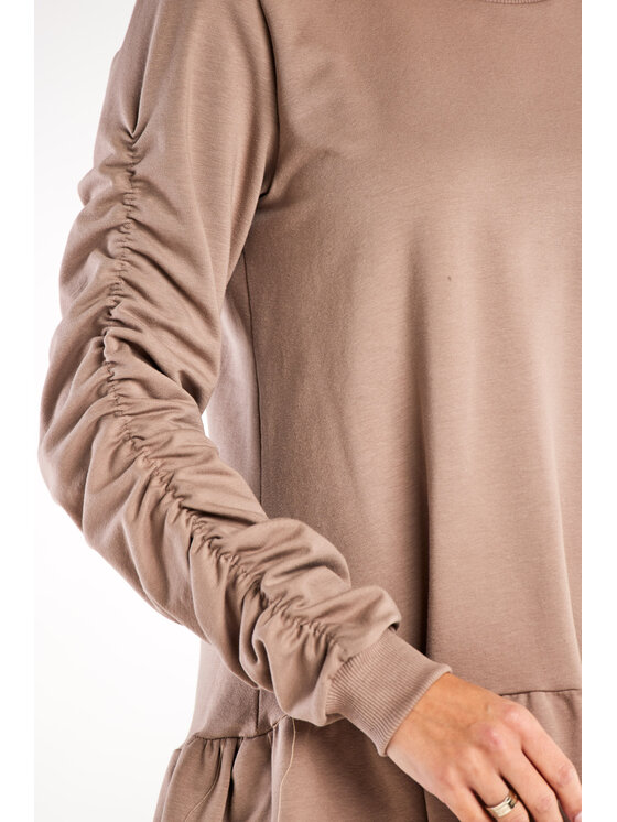 Infinite You Infinite You Úpletové šaty M314 Hnedá Basic Fit