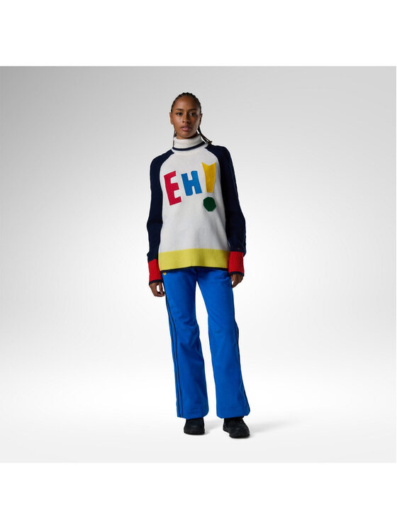 Rossignol Rossignol Golf W Jcc Graphic Turtle Neck Swea Biały Relaxed Fit