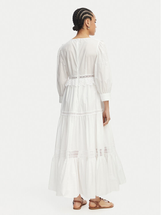 Luisa Spagnoli Luisa Spagnoli Літня сукня Processo 543230 Білий Regular Fit