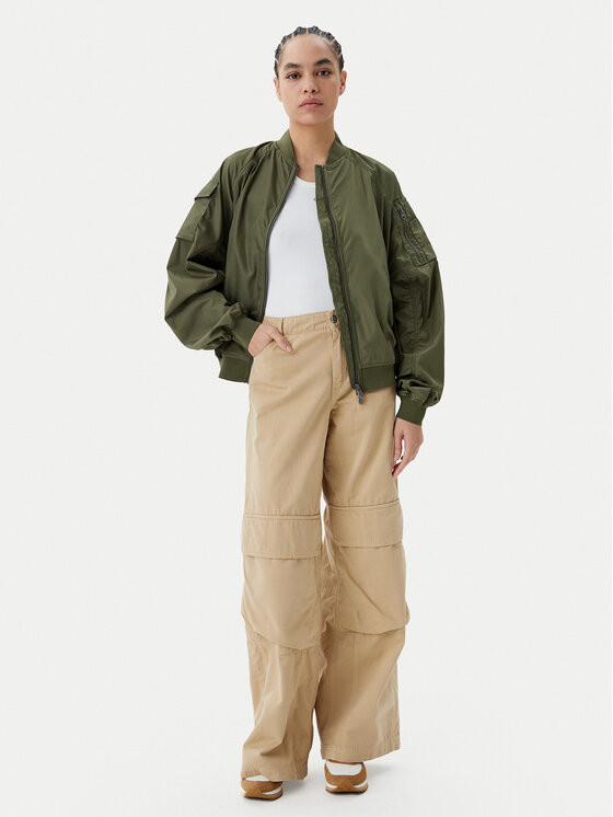 Save The Duck Save The Duck Bomber jakna D32105W TWIL20 Zelena Oversize