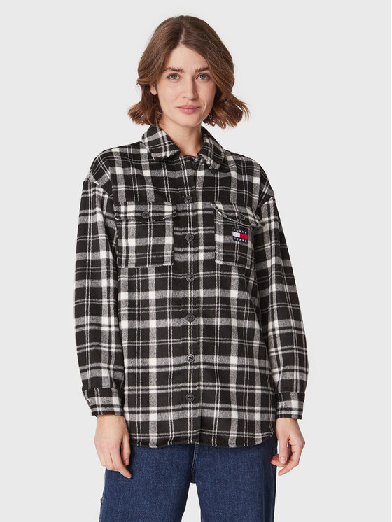 Tommy Jeans Krekls DW0DW15035 Melns Relaxed Fit