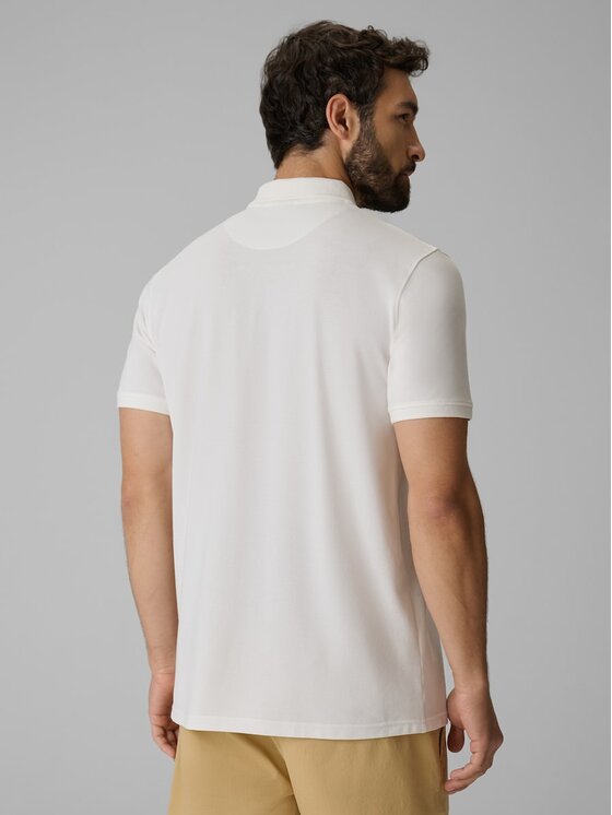 4F 4F Polo 4FRSS26TPTSM0899-11M Biały Regular Fit
