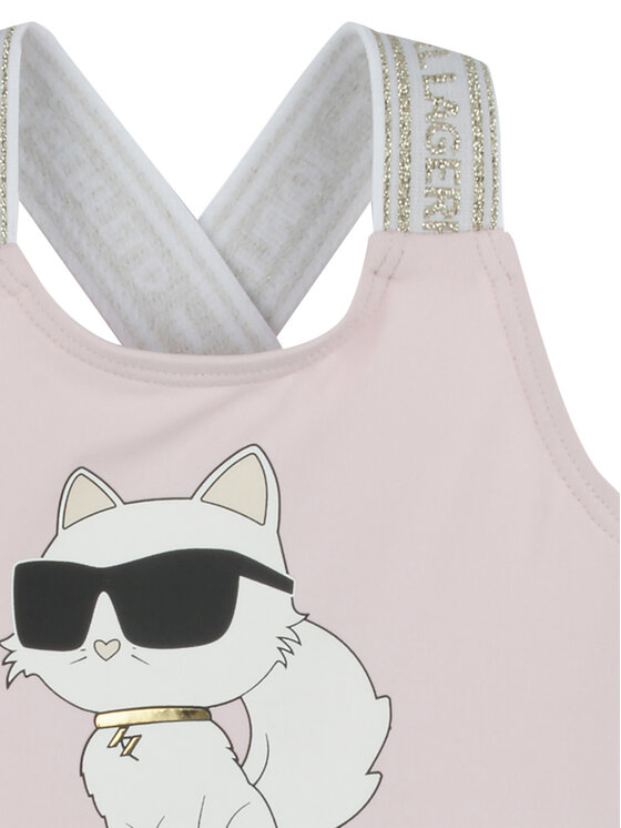 Karl Lagerfeld Kids Karl Lagerfeld Kids Strój kąpielowy Z30512 M Różowy