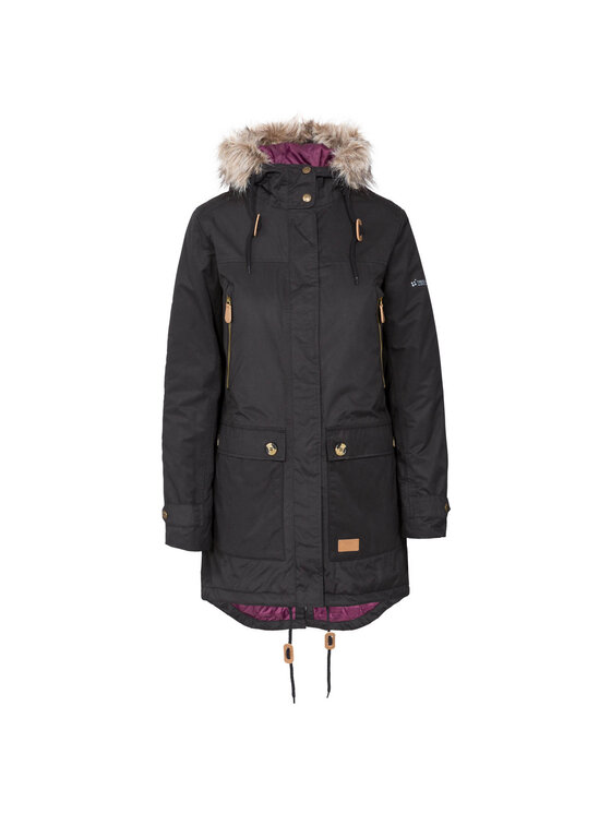 Trespass Trespass Kurtka przeciwdeszczowa Clea Czarny Long Fit