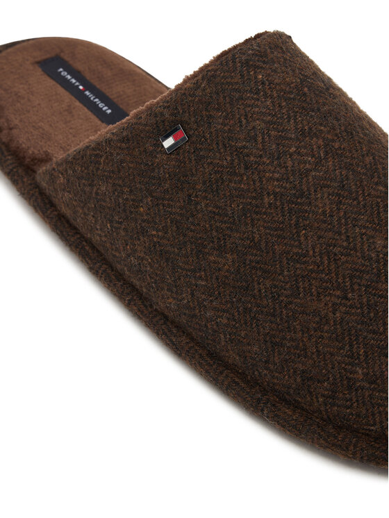 Tommy Hilfiger Tommy Hilfiger Pantofole Herringbone House Shoe FM0FM06018 Marrone scuro