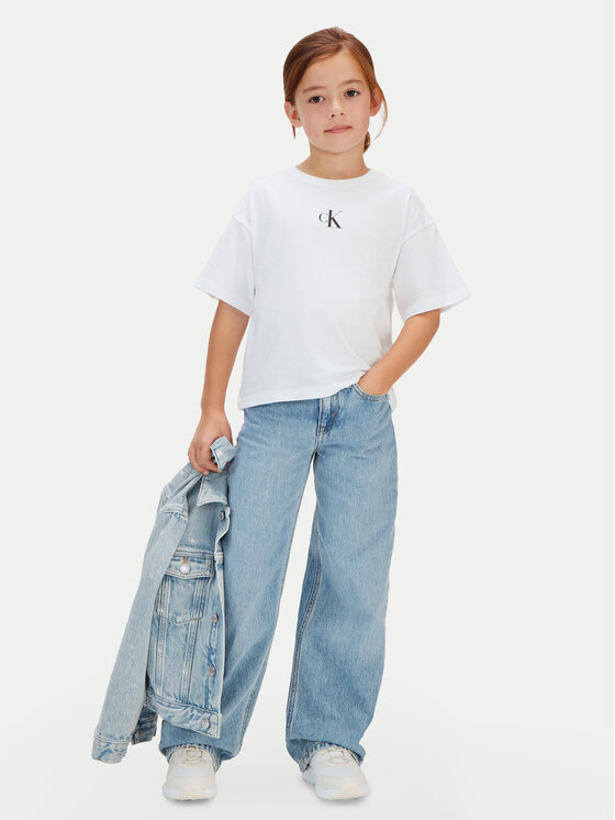 Calvin Klein Jeans Calvin Klein Jeans Tričko LVCKSJA16G Biela Boxy Fit