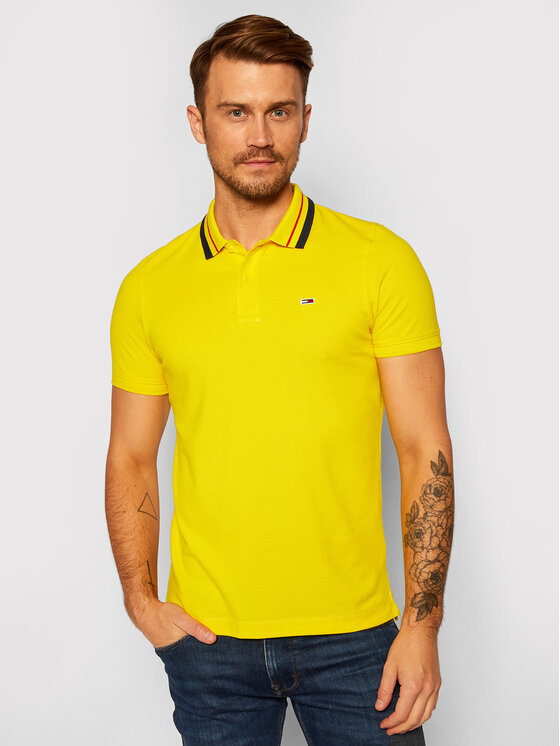 Tommy Jeans Tommy Jeans Polo Classics Tipped DM0DM09440 Jaune Slim Fit