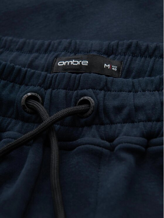 Ombre Ombre Spodnie dresowe OM-PASK-0281 Granatowy Regular Fit