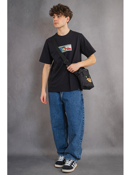 Kamuflage Kamuflage T-Shirt Buckz Czarny Relaxed Fit