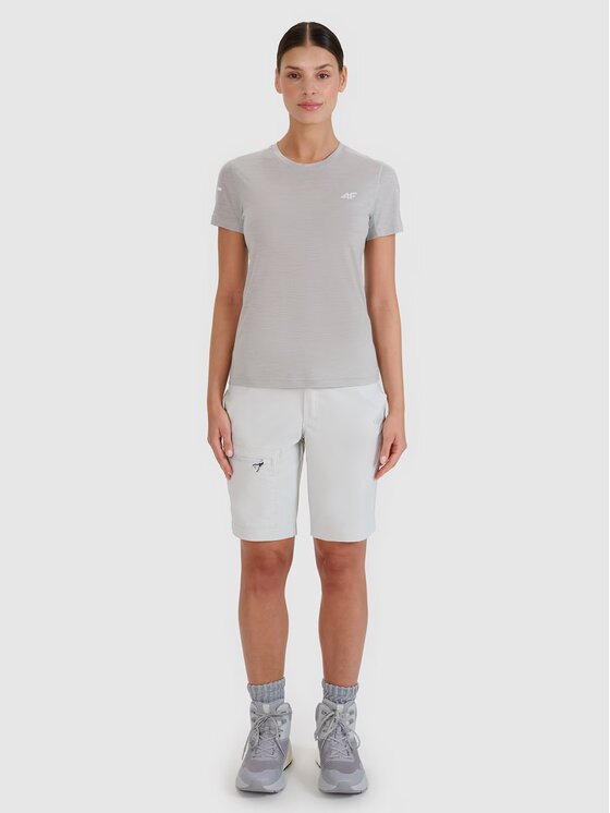 4F 4F Funkční tričko 4FWSS25TFTSF1269-27S Šedá Regular Fit