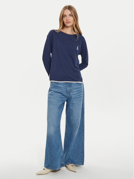 United Colors Of Benetton United Colors Of Benetton Pidžaamasärk 3Y5E3M063 Tumesinine Regular Fit
