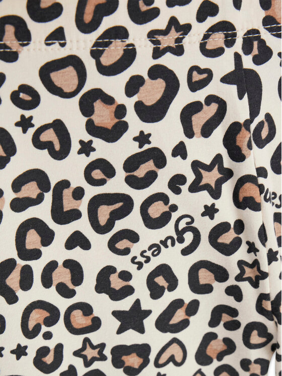 Guess Guess Komplet bluza i legginsy K6BG02 K5910 Kremowy Regular Fit