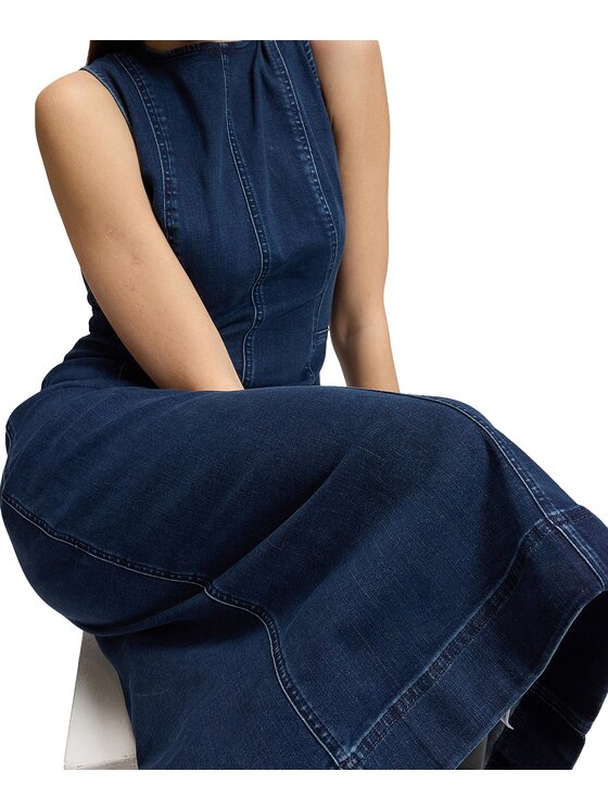 Lee Lee Sukienka jeansowa 112385702 Granatowy Regular Fit