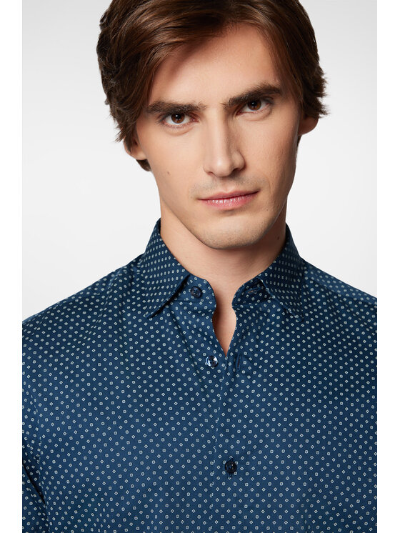 Próchnik Próchnik Koszula PM42 KO073224000039 Granatowy Slim Fit