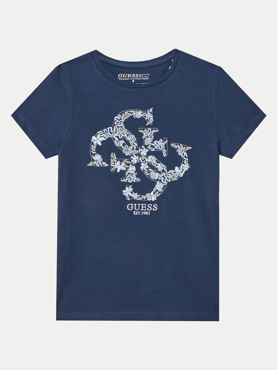 Guess Guess T-Shirt J5GI02 K6YW4 Tmavomodrá Regular Fit