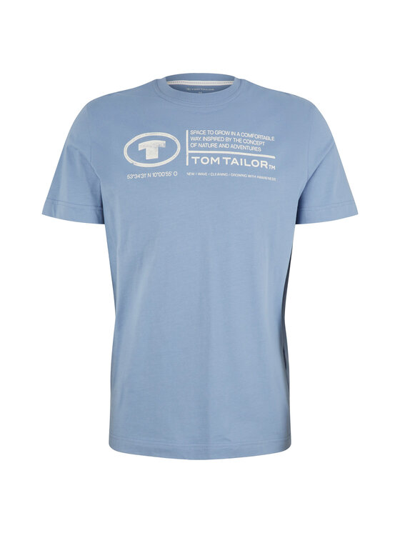 Tom Tailor Tom Tailor T-krekls 1035611 Gaiši zils Regular Fit