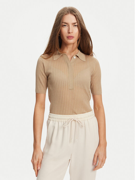 Marella Marella Pulover Torbole 2513361145 Bej Slim Fit