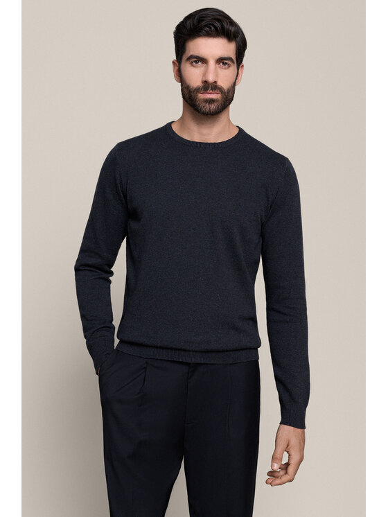 Lancerto Lancerto Sweter Christopher SW000211556009 Szary Regular Fit