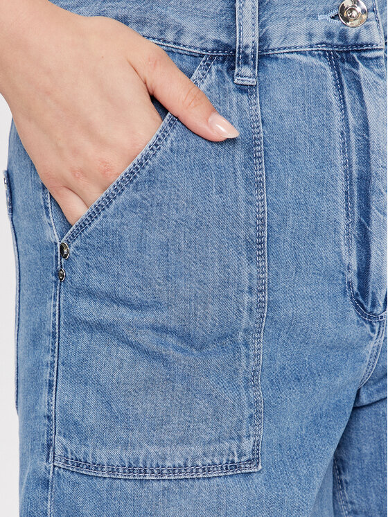 Patrizia Pepe Patrizia Pepe Pantaloni scurți de blugi 2P1478/D9A0-C959 Bleumarin Relaxed Fit