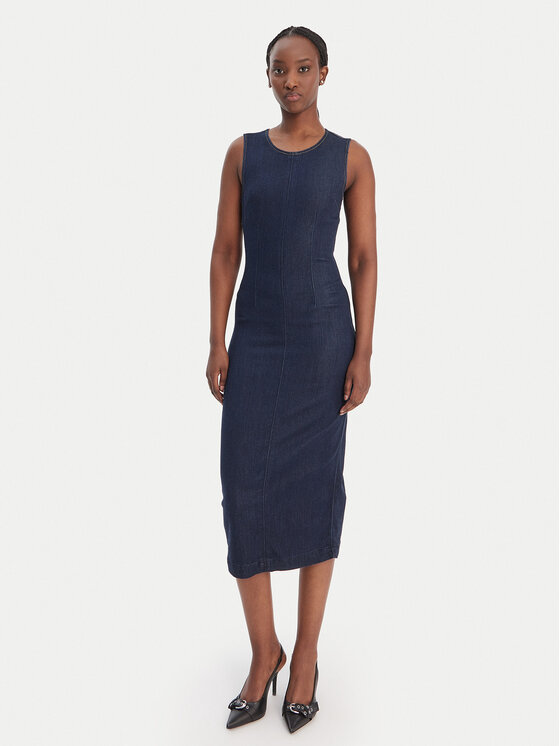 Guess Každodenné šaty W6RK72 D6980 Tmavomodrá Regular Fit