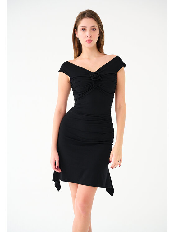 Leimann Leimann Sukienka koktajlowa Becky Czarny Feminine Fit