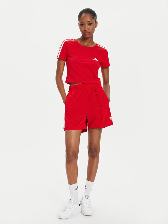 adidas adidas T-Shirt Essentials 3-Stripes IY4272 Červená Slim Fit
