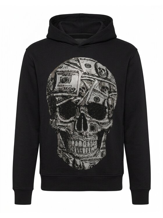 PHILIPP PLEIN PHILIPP PLEIN Bluza 31599 Czarny Regular Fit