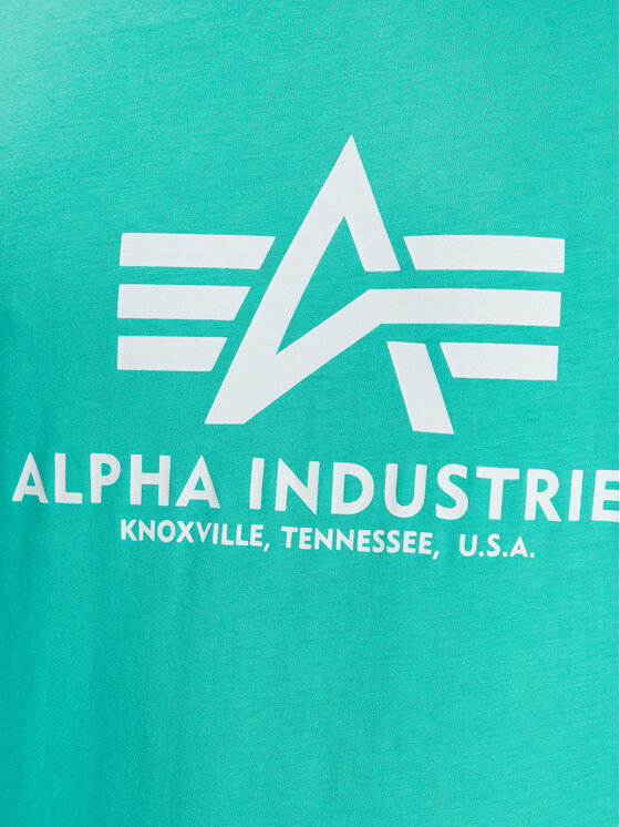Alpha Industries Alpha Industries T-Shirt Basic 100501 Zielony Regular Fit
