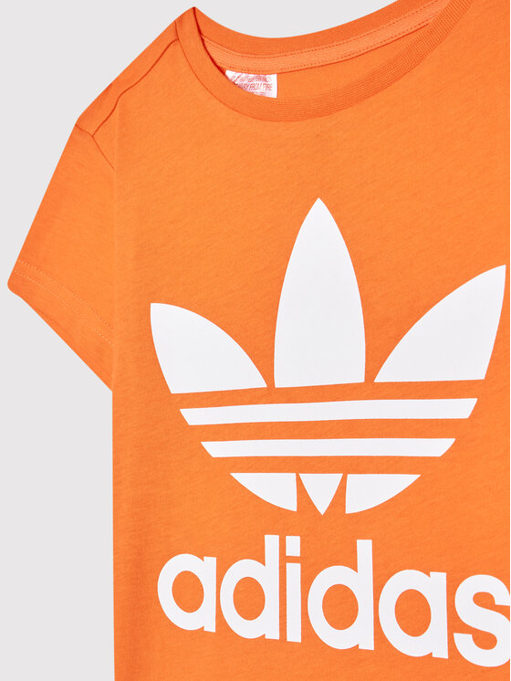 adidas adidas T-shirt adicolor Trefoil HK2907 Arancione Regular Fit