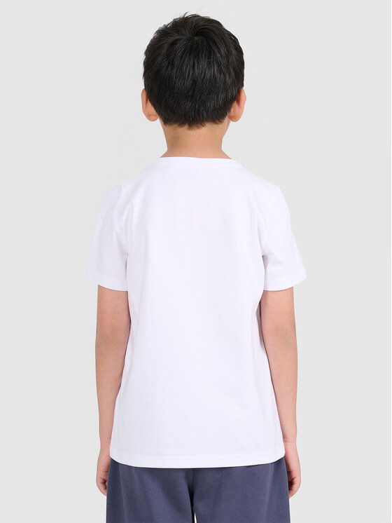 4F 4F T-Shirt BASIC+ Biały Regular Fit