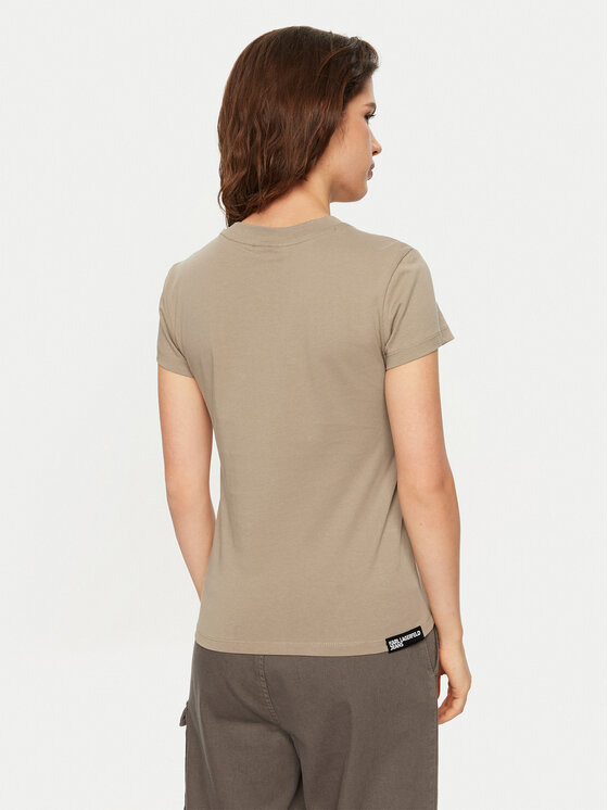 Karl Lagerfeld Jeans Karl Lagerfeld Jeans T-shirt A1W17004 Beige Slim Fit