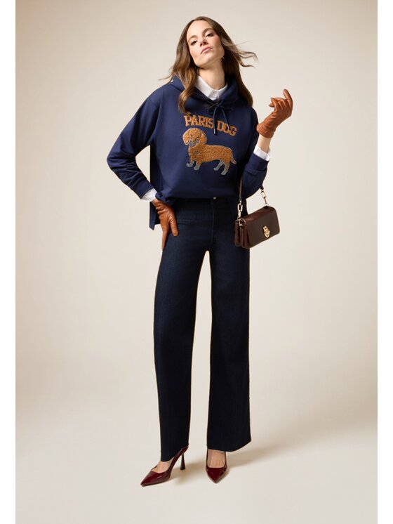 Oltre Oltre Felpa G846J004611N0Z4 Blu Over Fit