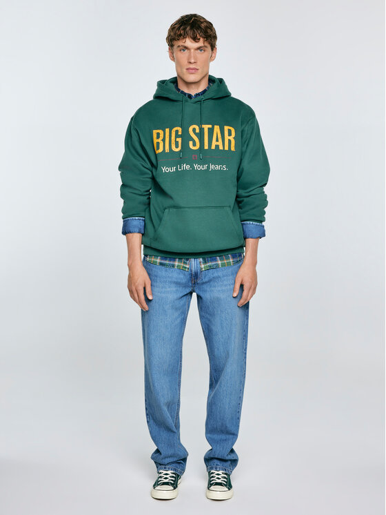 BIG STAR BIG STAR Koszula MEROWI Zielony Basic Fit