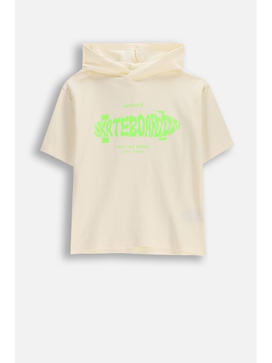 Coccodrillo Coccodrillo Tričko WC6144301TBJ-003 Krémová Regular Fit