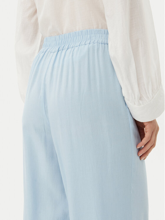 Pieces Pieces Kalhoty culottes Pia 17154737 Světle modrá Wide Leg