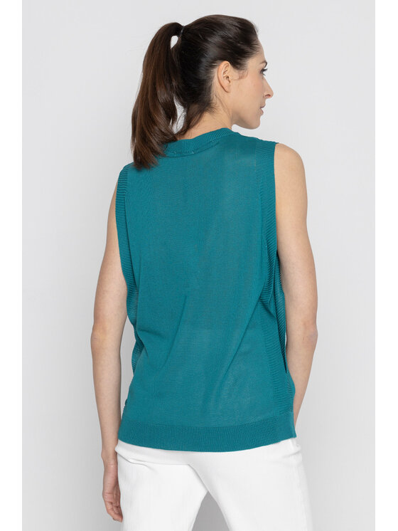 Deni Cler Milano Deni Cler Milano Top T-DC-0008-D2-20-48-1 Zielony Regular Fit