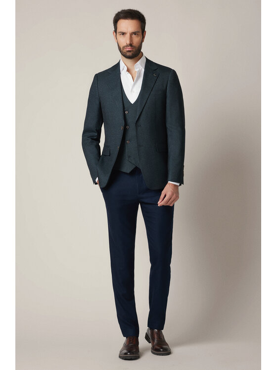 Lancerto Lancerto Marynarka Lovere MA131225000003 Zielony Slim Fit