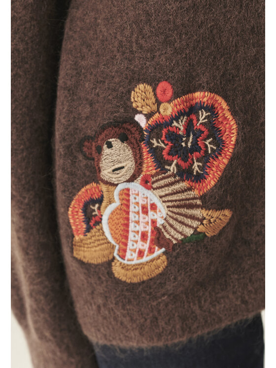 TATUUM TATUUM Sweter LUSHY Brązowy Oversize